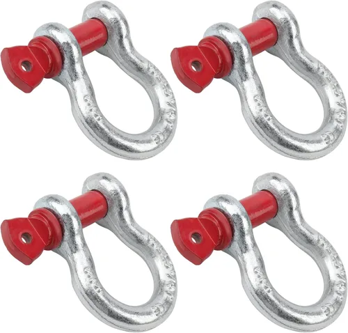 Vista 7 de JOIKIT Límite de carga de grillete de anillo en D de 1-1/8 pulgadas, 9.5 toneladas/20944 libras, grillete de arco resistente para ancla, remolque