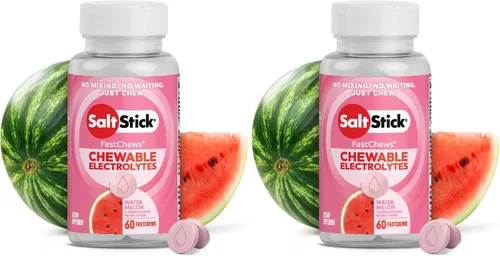 Vista 10 de SaltStick Electrolyte FastChews con cafeína – 60 tabletas masticables Citrus Burst – Tabletas de sal para correr e hidratar, masticables