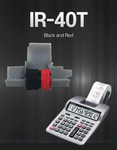 Vista 3 de IR-40T x [2 unidades] IR40T Cartucho de cinta de rodillo de tinta negra y roja de repuesto compatible con Canon P23-DH V, Casio HR-100TM, HR-150TM