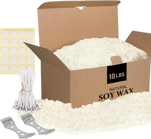 Vista 8 de SAEUYVB Cera de vela de soja natural y cera de vela de soja para hacer velas, 2 libras de cera de soja para hacer velas, cera de vela de soja