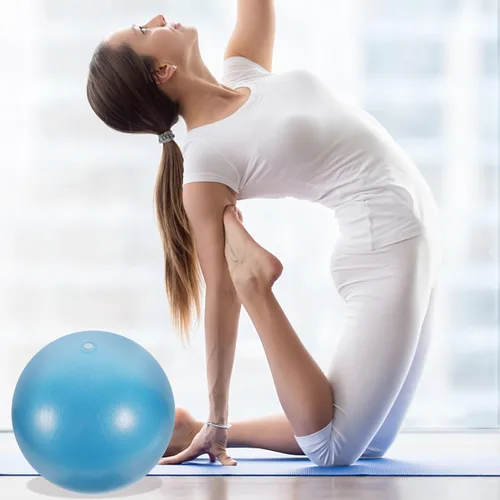 Vista 6 de iplusmile Pelota de ejercicio pequeña de Pilates de 9 pulgadas, pelota de entrenamiento para el hogar, fitness, yoga, terapia física con superficie
