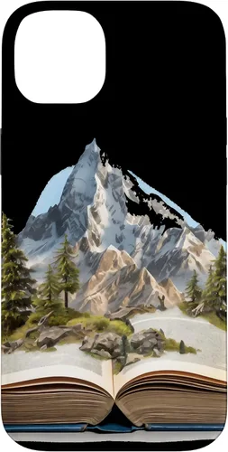 Vista 15 de Funda de lectura para iPhone 12 Pro Max Book Mountain Nature Bookworm Reader Hiker