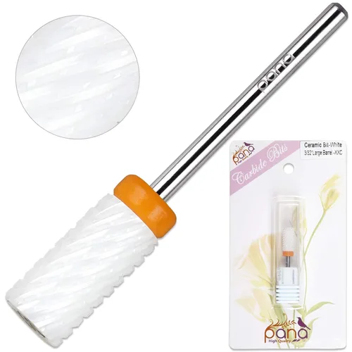 Vista 3 de PANA Broca de cerámica de barril grande de 3/32 pulgadas, grano grueso 2X - Broca de uñas acrílicas o de gel duro de eliminación rápida