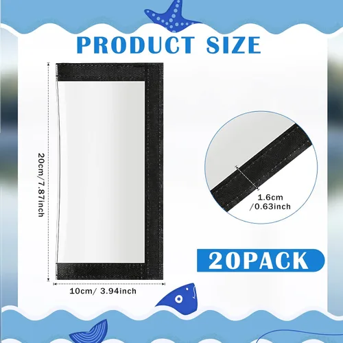 Vista 2 de Geosar 20 fundas para señuelos de pesca, cubiertas de señuelos de PVC transparente, cubiertas de anzuelos de pesca, cubiertas de gancho de pesca