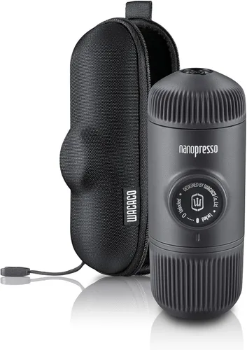 Vista 10 de WACACO Nanopresso Cafetera de Espresso Portátil con Funda, Mini Cafetera de Viaje, Perfecta para Camping, Viajes y Oficina (Elements Arctic Blue)