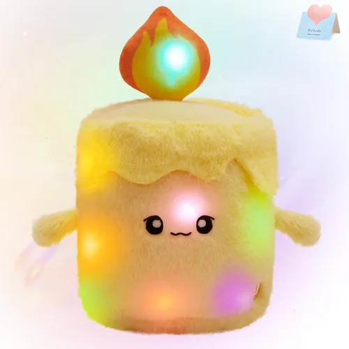 Vista 10 de WEWILL Bombilla de 8 pulgadas con luz de animal de peluche, lindo juguete de peluche suave, cumpleaños, Navidad, vacaciones, fin de semana, regalo
