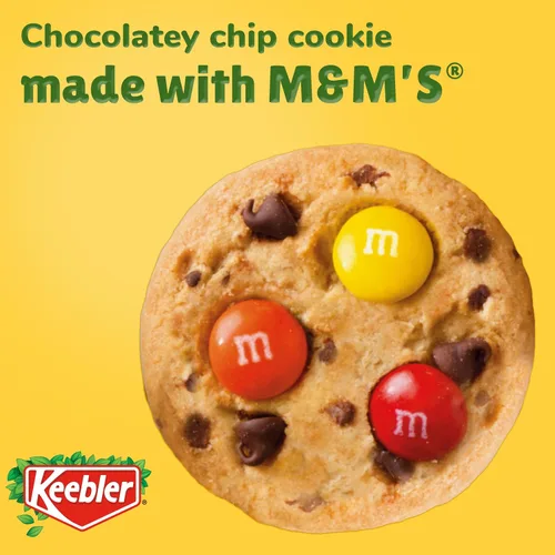 Vista 3 de Keebler Chips Deluxe, galletas con chispas de chocolate, hechas con M&M's, 9.75 onzas