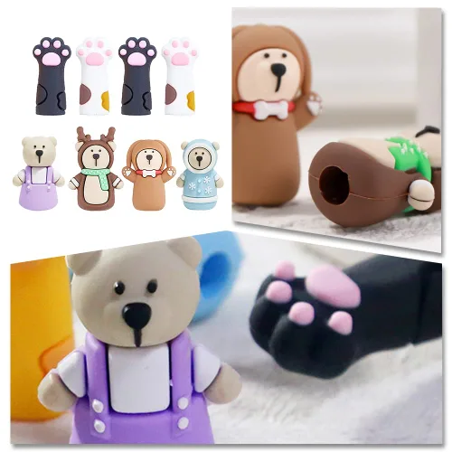 Vista 7 de 8 fundas protectoras para pinzas de gato, lindas fundas protectoras para cutículas de animales, para pinzas de pinza de uñas, etc