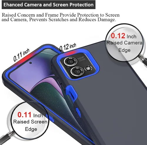 Vista 3 de Funda compatible con Moto G Stylus 5G 2023, con funda de clip para cinturón, resistente, a prueba de golpes, protección de cuerpo completo, cubierta