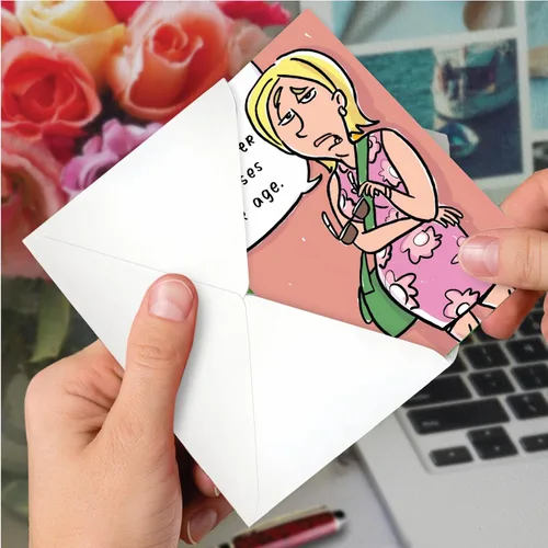 Vista 6 de NobleWorks - 1 divertida tarjeta de felicitación de humor en blanco para todas las ocasiones con sobre de 5 x 7 pulgadas - Chistes divertidos
