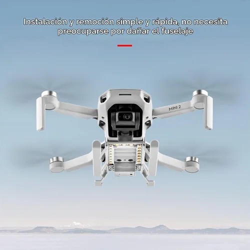 Vista 6 de Mini Tren de Aterrizaje Ligero 4K, Tren de Aterrizaje Plegable con Luz LED Compatible para DJI Mini 2 SE/Mini 4K / Mini 2 / Mavic Mini/Mini SE