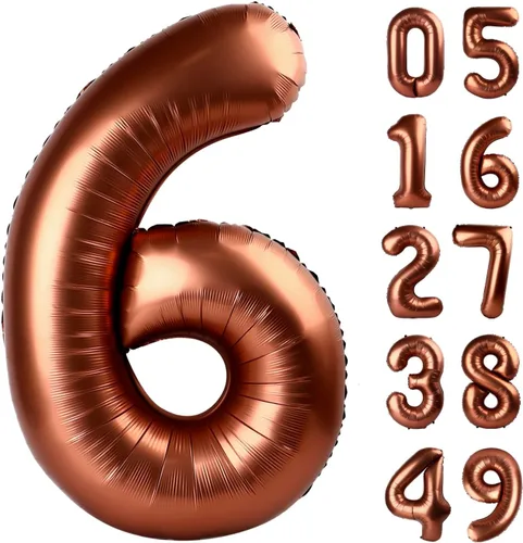 Vista 249 de Globo negro de 40 pulgadas con números del 0 al 9 (cero-nueve), globo de cumpleaños de gran tamaño, globo de helio de aluminio con números grandes