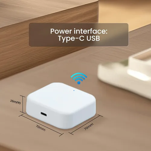 Vista 7 de DESLOC G2 Smart Lock WiFi Gateway, puerta de enlace para cerradura de puerta inteligente, puente Wi-Fi, bloqueo inteligente de control remoto