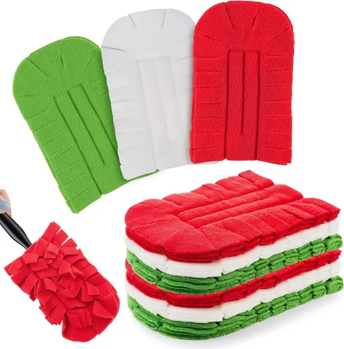 Vista 15 de Zubebe 3 piezas de repuesto de plumero de forro polar reutilizables, plumeros planos de plumas, almohadillas de limpieza lavables para múltiples