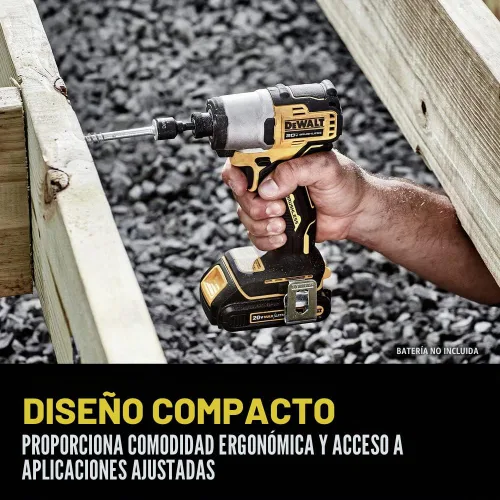 Vista 8 de DEWALT Destornillador de impacto inalámbrico sin escobillas de 20 V MAX* 1/4 pulgadas (solo herramienta) (DCF840B)