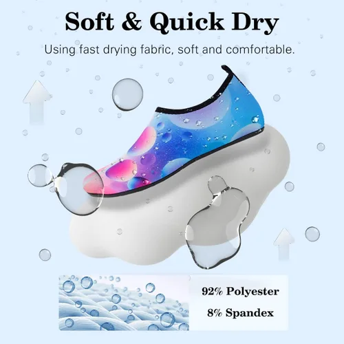 Vista 3 de Calcetines acuáticos, zapatos de agua para playa, calcetines de yoga descalzos de secado rápido para surf, piscina, natación, zapatos para mujeres