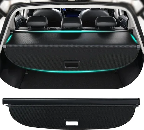 Vista 21 de Cubierta de carga para automóvil compatible con Toyota RAV4 2018 2017 2016 2015 2014 2013 SUV Accesorios, cubierta de maletero retráctil para RAV4