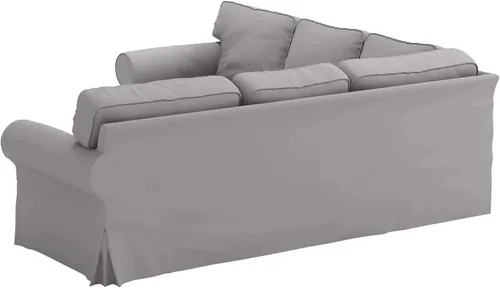 Vista 4 de Funda de sofá de algodón de repuesto compatible con IKEA Ektorp 2+2 Seccional Funda de algodón resistente solo para sofá esquinero Ektorp