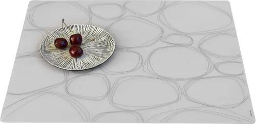 Vista 33 de Modern-Twist Mantel individual rectangular de silicona de 14 x 16 pulgadas, 100% silicona de grado alimenticio, estampado Asawa en niveles, paquete