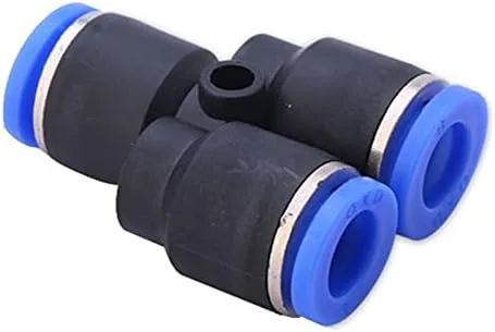 Vista 10 de Empuje para conectar accesorios, 10 piezas de conector rápido de línea de aire, kit de accesorios neumáticos de plástico de liberación rápida