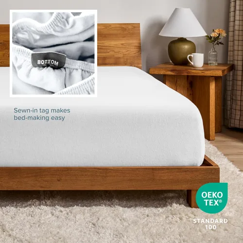 Vista 5 de Bare Home – Sábana bajera ajustable, 100% franela de algodón