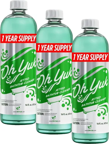Vista 11 de Oh Yuk limpiador para sistema de bañera de hidromasaje 16 onzas Deeps Cleans Jets, Dissolves Body Oils & Soap Scum, 15-Minute Cycle, Lab Tested