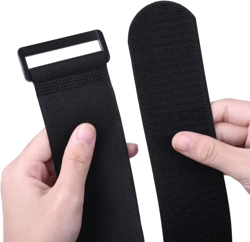 Vista 2 de Wisdompro Paquete de 4 correas de amarre extra grandes de 2 x 37 pulgadas de gancho y bucle resistentes Nailon duradero, reutilizable, largo