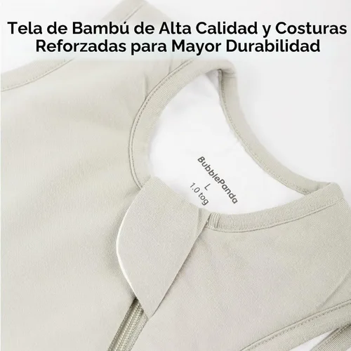 Vista 5 de BubblePanda - Saco de dormir de bambú de rayón para bebé de 0 a 6 meses, 1.0 tog, manta portátil ultra suave para bebé de 0 a 3 meses, saco de Avena
