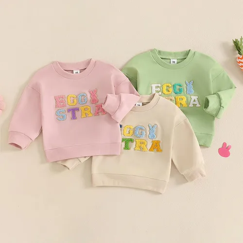Vista 122 de Traje de San Valentín para bebé, niña, niño, traje de San Valentín, sudadera de manga larga con estampado de corazón