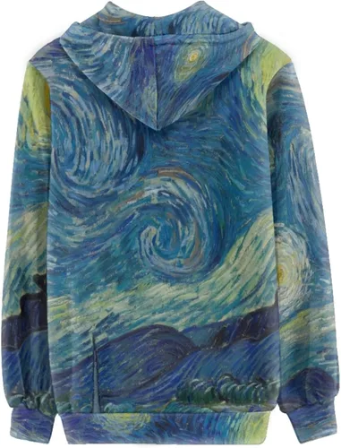Vista 2 de Irisjudy Sudaderas con capucha para mujer con bolsillo, camuflaje transpirable, ajuste holgado, calaveras, notas musicales, sudaderas con capucha