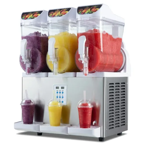 Vista 8 de Máquina comercial de granizado 30L Máquina de bebidas congeladas 2 tanques Slushy Maker Margarita para Restaurante Fiesta Cafetería o Bar Fiestas