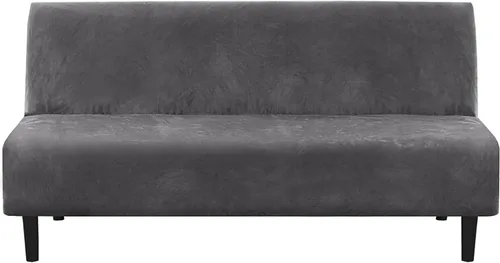 Vista 15 de H.VERSAILTEX - Funda para sofá de terciopelo real, para futón sin brazos, sofá, sofá cama, para proteger muebles, de terciopelo grueso y suave que