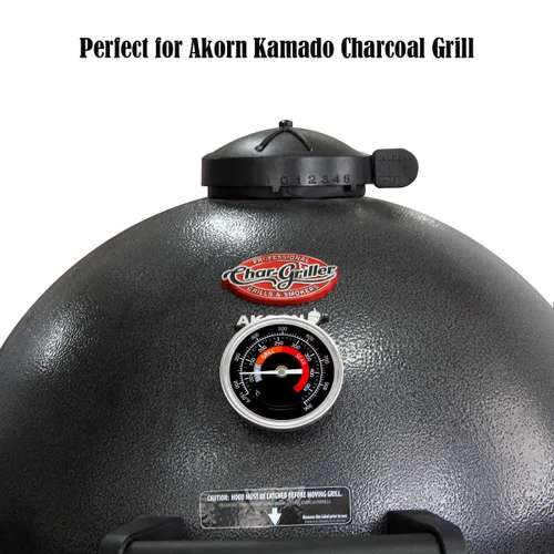 Vista 8 de Medidor de temperatura para parrilla de barbacoa, impermeable, cara grande para Kamado Joe, parrilla de carbón, acero inoxidable, 150-900 °F
