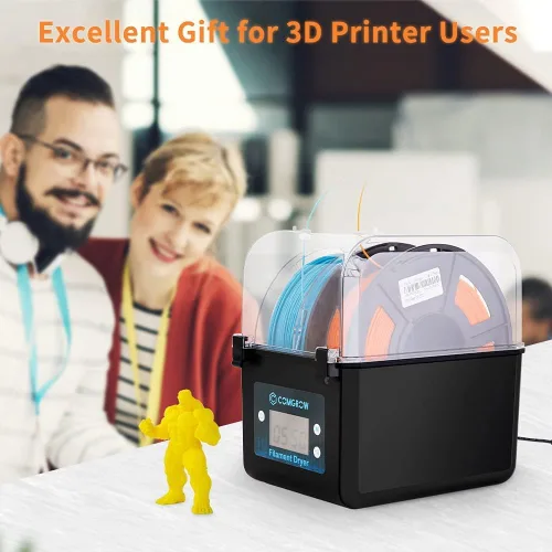Vista 7 de Comgrow Secador de Filamento, Caja de Secado de Filamento Mejorada, Deshidratador de Filamento 3D de Gran Capacidad para 2KG de Filamento