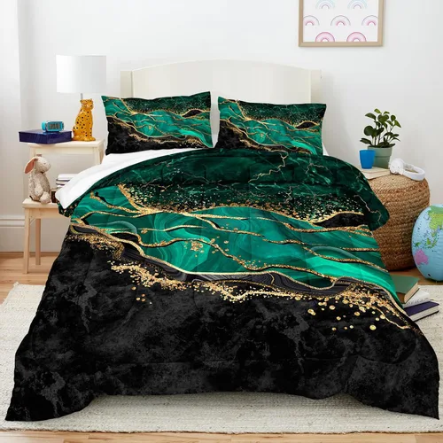 Vista 28 de Juego de edredón de león tamaño Queen con temática de animales salvajes, edredón de león negro, juego de ropa de cama con temática de safari de vida