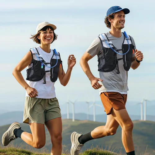 Vista 7 de AGPTEK Chaleco de hidratación para correr con bolsa de agua de 2 L para hombres y mujeres, chaleco ligero y ajustable para correr, caminar