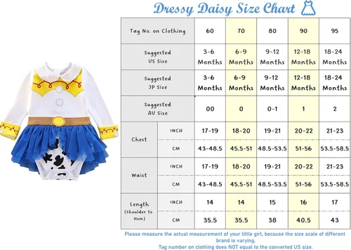 Vista 7 de Dressy Daisy Mameluco de princesa para bebé niña, disfraz para Halloween y cumpleaños con diadema