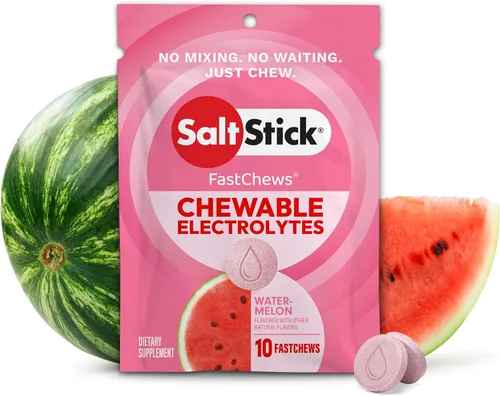 Vista 9 de SaltStick Electrolyte FastChews Green Apple - 12 paquetes resellables/120