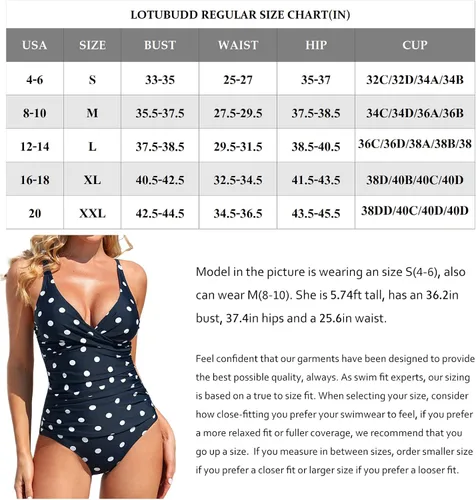 Vista 5 de Lotubudd Traje de baño de una pieza para mujer, con control de abdomen, sexy, retro, cuello en V