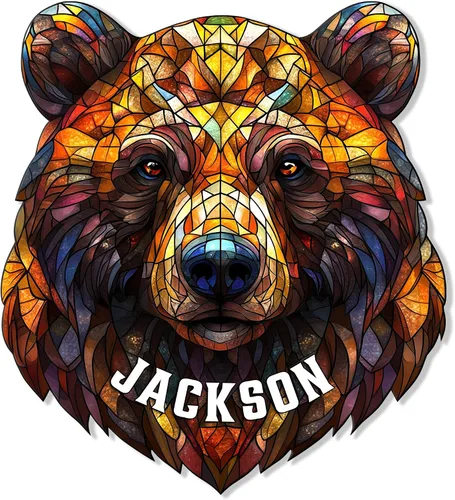 Vista 9 de Letrero de metal de oso personalizado, decoración de pared con nombre personalizado para cabaña, porche, patio, valla o habitación, regalos rústicos