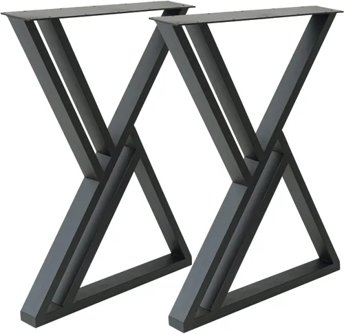 Vista 9 de Juego de 2 patas de escritorio de metal, patas de mesa en forma de T resistentes de 28 pulgadas de alto x 16 pulgadas de ancho, patas de metal