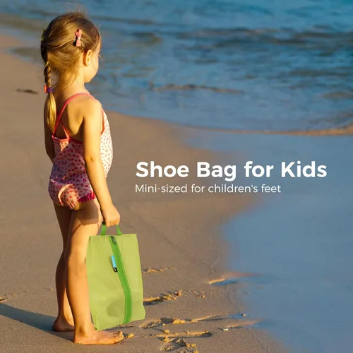 Vista 4 de pack all Bolsa de zapatos para niños para viajes, bolsa de zapatos resistente al agua para gimnasio, bolsa de tacos de fútbol resistente al olor