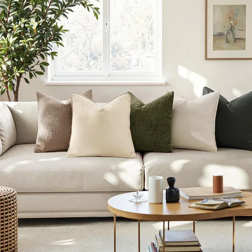Vista 4 de MIULEE - Paquete de 2 fundas de cojín decorativas de lino, estilo bohemio y moderno, suaves, acento euro, para cama, neutral, fundas de cojín