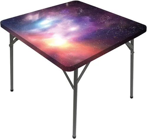 Vista 13 de Mantel cuadrado con diseño de galaxia y espiral, diseño de planeta y espiral, para mesa de 24 x 24 pulgadas, para restaurantes, picnic, patio