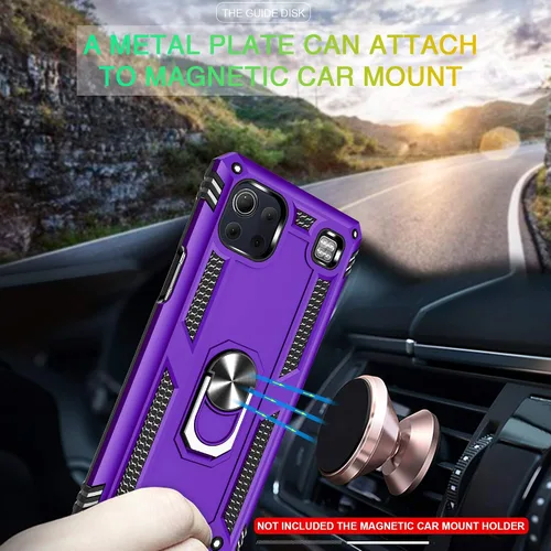Vista 7 de Gritup Funda compatible con Pixel 7 Pro con protector de pantalla HD, [grado militar] [anillo de metal] [soporte magnético] Funda protectora Armor