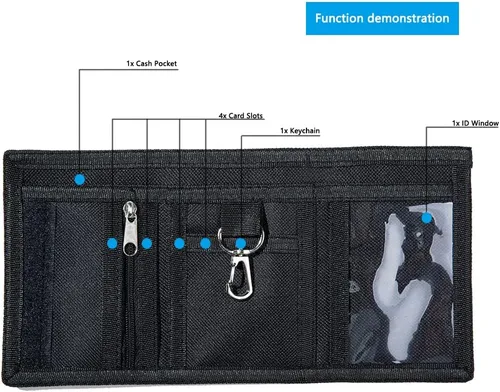 Vista 4 de Leyeve Wallet,Kids Festivals gifts,Birthday Gifts Wallet,RFID Trifold Canvas Outdoor Sports Wallet for Kids-Utility Wallet for Green camouflage