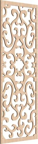 Vista 67 de 9 3/8 pulgadas de ancho x 24 3/8 pulgadas de alto x 1/4 de alto Smithfield paneles de pared de madera con calado, abedul