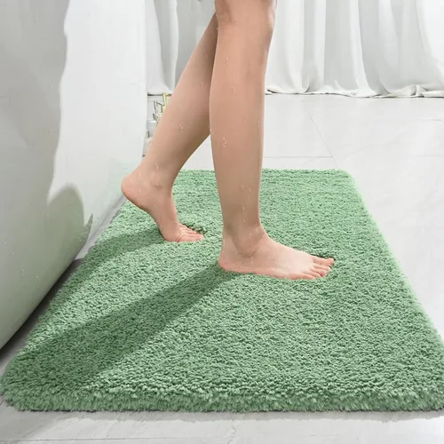 Vista 32 de LOCHAS Alfombra de baño de microfibra antideslizante de 36 x 24 pulgadas Gris