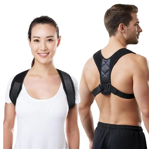 Vista 9 de Corrector de postura ajustable con terapia magnética, corrector de postura de espalda completa para mujeres y hombres - Soporte de espalda