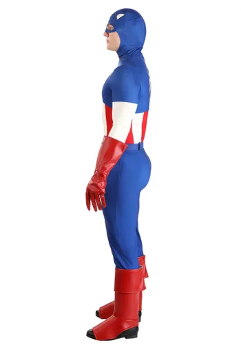 Vista 4 de Disfraz Premium de Capitán América para Hombre de Marvel Multicolor